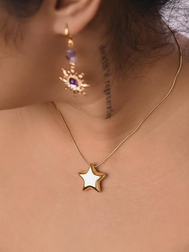 Sacina Star Necklace, Stainless Steel Star Necklace, Star Necklace for Women, Y2k Necklace, Grunge Necklace, Emo Necklace, Christmas Jewelry Gift For Women3