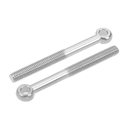 Image of uxcell M10 x 100mm 304 Stainless Steel Machine Shoulder Lift Eye Bolt Rigging 4pcs