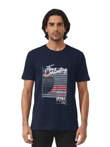Image of Dollar Men's Pack of 1 Printed Non Zipper Round Neck T-Shirt