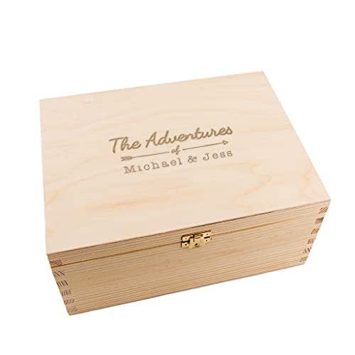 Personalised Gift for Couple 'Adventures of' Keepsake Box