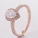 Aienid Engagement Rings with Wedding Band Engagement Ring Rose Gold 14K Pear Moissanite Size 4 Fashion for Sister New Year Jewelry