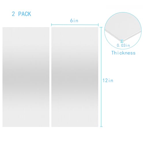 Image of 430 Stainless Steel Metal Plates,Suitable for Installation Plate Walls, Suitable for Metal Plates in processes, Kitchens, and Offices (2, 0.8mm Thick-6inch x 12inch)