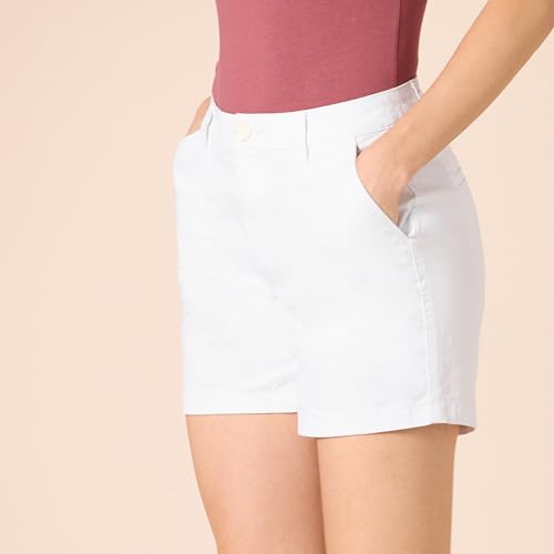 Amazon Essentials AEWC30019SU21-WHITE-12 Women'S Mid-Rise Slim-Fit 5 Inch Inseam Khaki Short thumb #3
