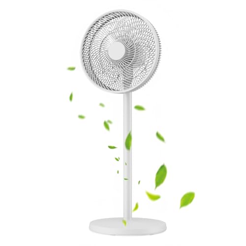 Ventilador de Pie Oscilante | con Mando a Distancia | Ventilador 3 Velocidades | Oscilación Automática | Motor Potente | Silencioso y Potente(White)