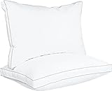 Utopia Bedding Gusseted Pillow (2-Pack) Premium Quality Bed Pillows - Side Back Sleepers - White Gusset - Queen - 18 x 26 Inches