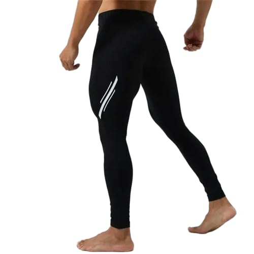 JCVBN - Mallas de correr para hombre, de compresión, para clima frío, térmicas, para invierno, gimnasio, pantalones largos, Negro, L