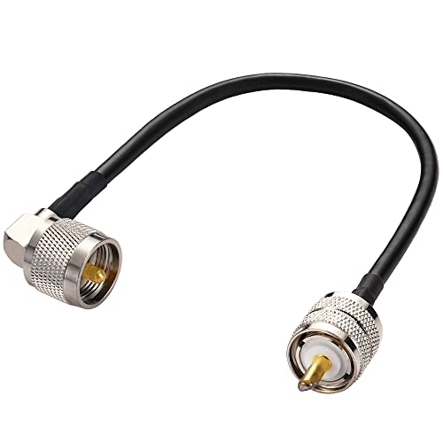 Cavo Coassiale Superbat RG58 – 1m, UHF PL259 Maschio A SO239 Femmina, 50 Ohm, Bassa Perdita Per Radio HAM, CB E Analizzatori