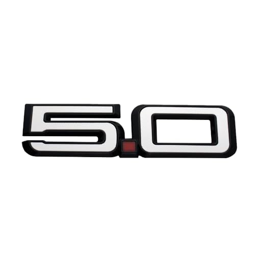 Image of 2pcs Replacement for 2024-2025 5.0 Letters Emblem Door Side 3D Badge Decal Nameplate (Black Whiite)