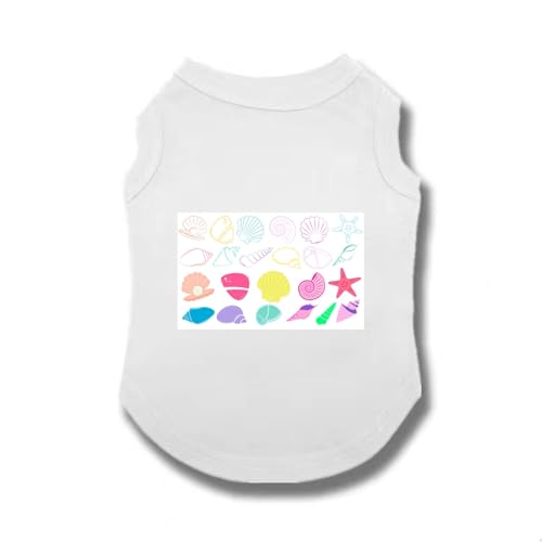 CNJKS ホワイト ペット用 犬用 洋服 ドッグウエア Tシャツ かわいい おしゃれ 犬服 春夏秋 小型犬 中型犬 男の子 女の子 抜け毛防止 虫刺され防止 部屋着 オールシーズン 大型犬 ドッグウェア 犬の服