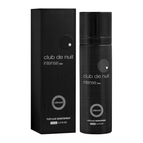 ارماف بخاخ معطر للجسم انتينس مان بلاك للرجال من كلوب دي نوي سعة 125 مل، مزيل عرق يدوم طويلا برائحة خشبية حارة بالليمون والاناناس والمسك