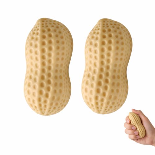2 Pcs Peanut Squishy Crunchy Peanut Squishy Sensory Focus Assistance for Office and Home Use Stress Relief Items for Adult Relaxation