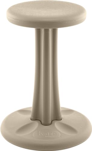 Image of Kore Pre-Teen Wobble Stool Flexible Seating, Age 10-11, 18.7in, Sand Dollar | Wiggle chair for classroom and home boosts focus, improves posture, and provides an energy outlet; anti-tip base; Made in USA