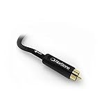 Alta flexibilidad Norstone Arran RCA Sub 200 Cable Coaxial Audio para Conexiones Subwoofer, Negro
