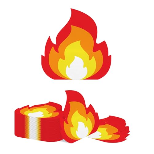 Kotkiddy 40 Pièces Serviettes de Feu Flammes Accessoires de Fête Jetables Décoration de Festin...