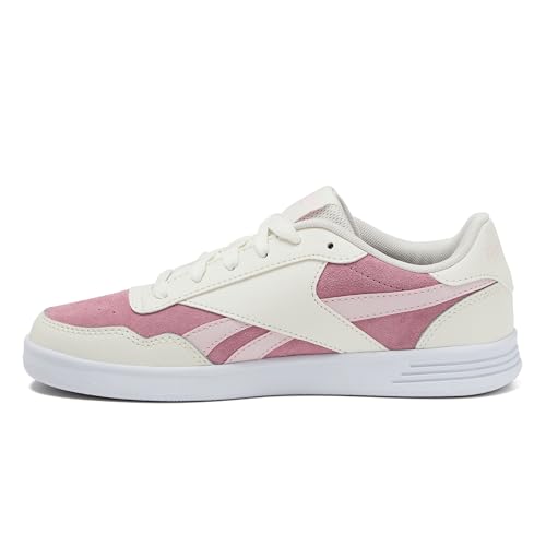 Reebok Court Advance Womens Sneakers - Casual Fashion White Sneakers for Women, Tennis Women's Shoes Size 5 to 11, Footwear White/Chalk/Frosted Berry, 8