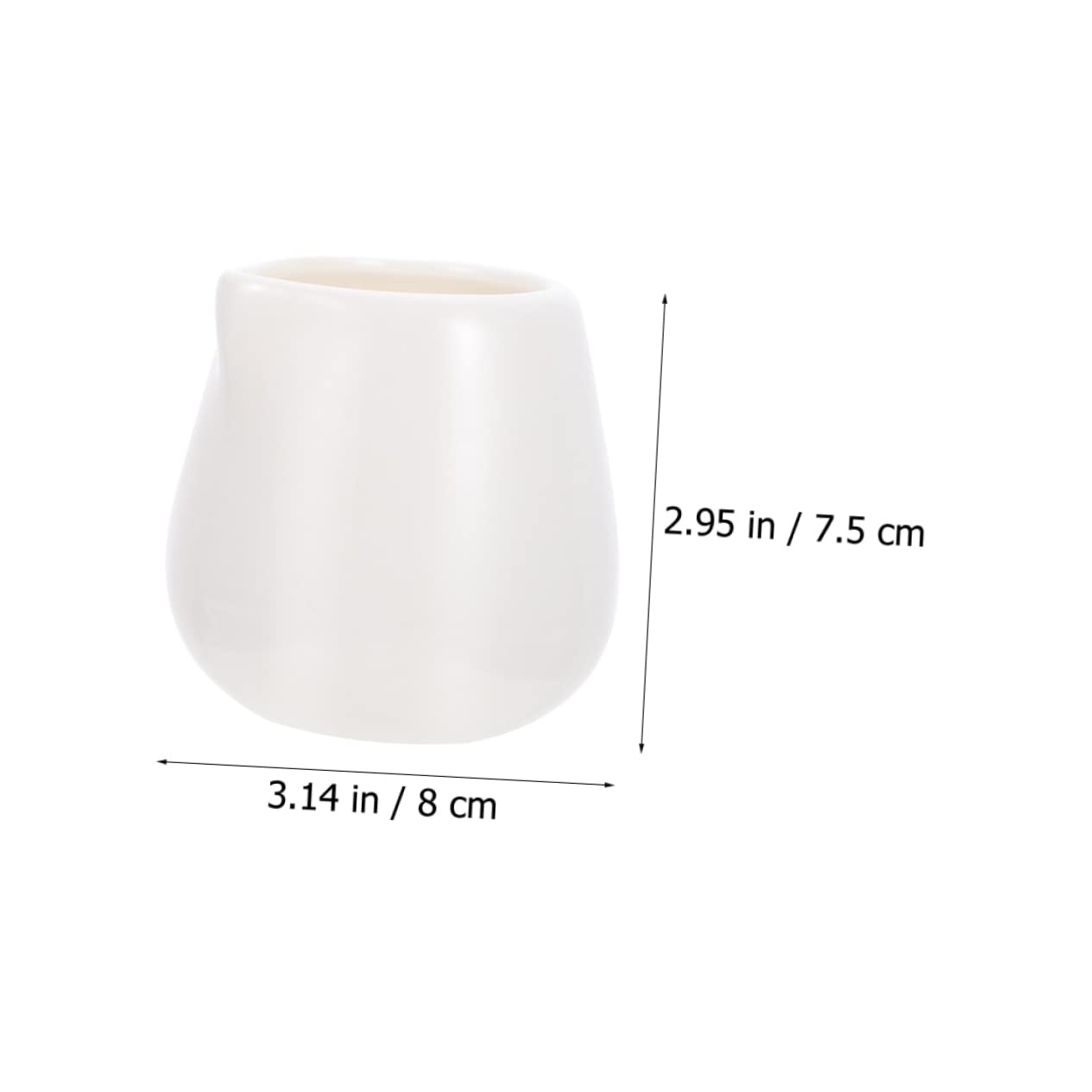 FUNOMOCYA 2pcs Ceramic Milk Cup Espresso Wdt Espresso Shots Small Gravy Bowl Cream Pitchers with Bees Spout Juice Containers Sauce Jugs Coffee Milk Mini Sauce Jug Water Jug White Ceramics