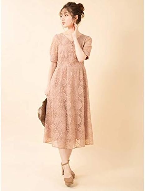 Amazon Co Jp ビーラディエンス レースロングワンピース ピンク M 服 ファッション小物