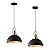 Febeleven Matte Black Farmhouse Pendant Light, Adjustable Height, Vintage Hanging Industrial Ceiling Lights Fixture for Kitchen Island Hallway Dining Room 2 Pack