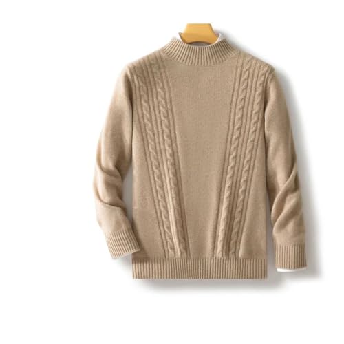 Men Solid Color Merino Wool Long Sleeves Sweater Pullover Cashmere Loose Soft Clothing Top3