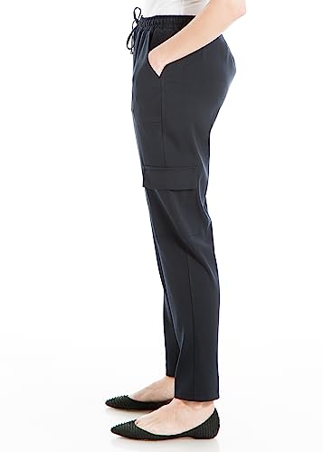 Max Studio Women's Soft Twill Cargo Pant with Waist Tie2
