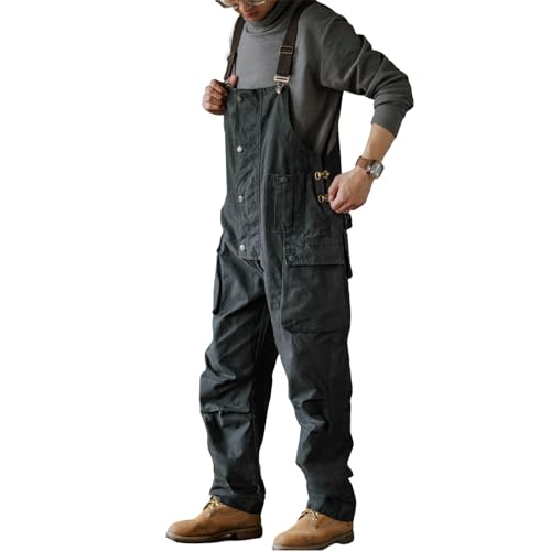 Salopette de travail en toile supérieure style vintage pour homme