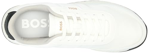 Image of BOSS Men's Leather Mix Low Top Sneaker | Casual Shoes