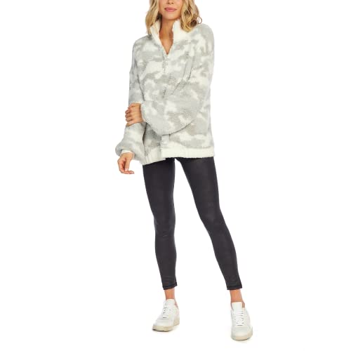 Mud Pie Penelope Leopard Chenille Womens Pullover, White, Small #TOP17