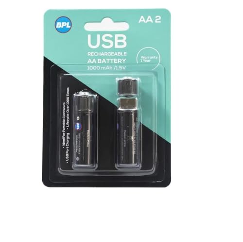 Image of BPL USB Rechargeable Battery-AA2 1000 mAH