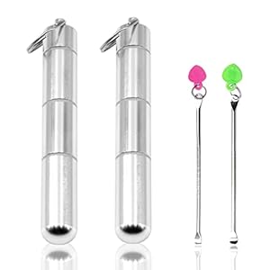 2 Stuks Aluminium Pillendoos Draagbare Pillen Organizer 3 Compartimenten Metalen Pillendoosjes Pocket Pillendoosjes Reispil Houder Dagelijkse Pillendoos Met Kleine Lepel (Zilver)