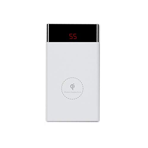 Chargeur à induction sans fil blanc 8000mAh avec affichage LED