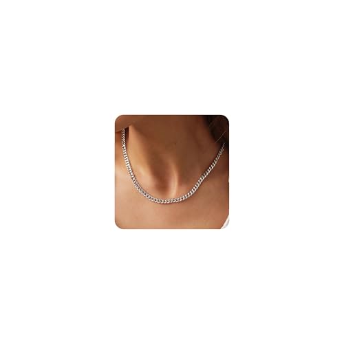 Gold Cuban Chain Necklace for Women,14K Gold Plated Dainty Chunky Necklace Adjustable Cuban Link Chain Choker Necklace for Women Trendy Fashion Jewelry Best Gifts for Birthday Christmas Thanksgiving,