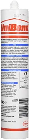 UniBond 2078405 Sanitary Sealant Cartridge - Translucent