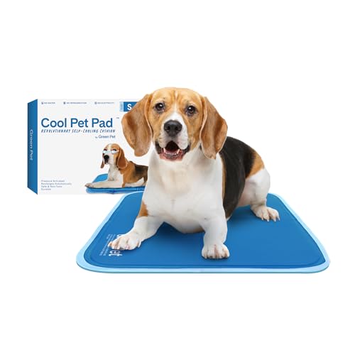 The Green Pet Shop Cool Pet Pad - Small, Blue - Self-Cooling, Pressure Activated Mat for Dogs & Cats...