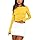 Camisetas Basicas Mujer Básica Algodón Camisetas Manga Larga Mujer Estampada Elegantes T Shirts Camiseta Cuello Redondo Blusas Mujer Slim Fit Tshirt Amazon España Ofertas Amarillo XS