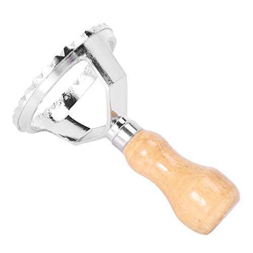 Lizzot Ravioli Stamp Maker Cutter With Roller Wheel Set, Mold With Wooden Handle For Fluted Edge, Pasta Press Kitchen Attachment #TOP4
