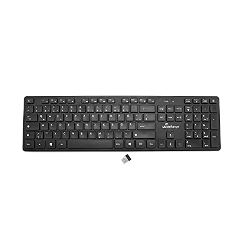 Teclado inalámbrico QWERTY MediaRange         con ratón óptico para trabajar sin cables 6
