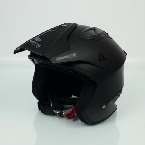Casco cross Swaps Trooper S769 nero opaco per moto trial quad taglia L 59 cm