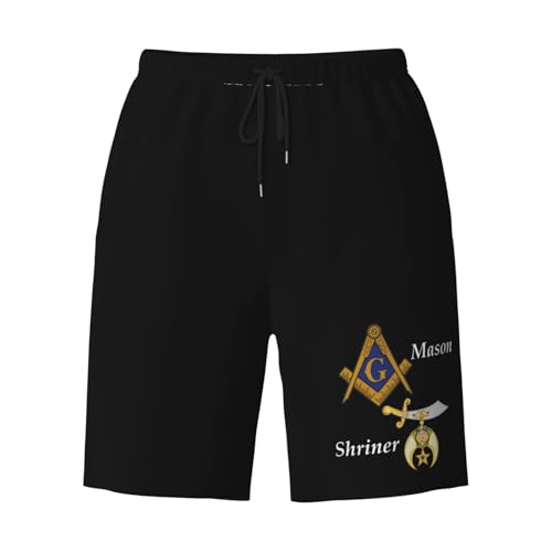 Masonic Shriner Split Mens Swim Trunks Quick Dry Board Shorts 7" - Hawaii Beach Swimwear3