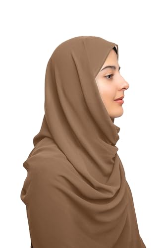 Instant Hijab For Women Made of Chiffon – Plain Scarf with Magnetic Head To Wrap Easily4