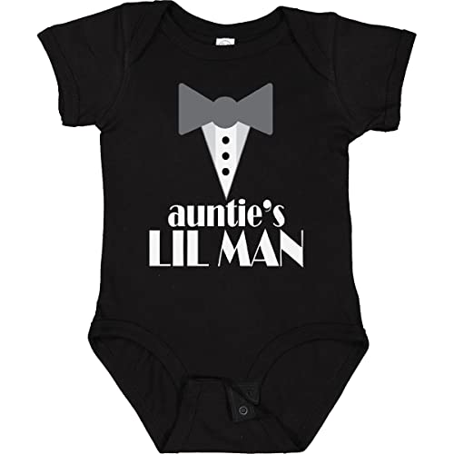 inktastic Auntie Lil Man Tuxedo Front Baby Bodysuit