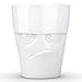 FIFTYEIGHT PRODUCTS TASSEN Porcelain Mug with Handle, Grumpy Face Edition, 11 oz. White (Single Coffee Mug) Coffee Cup