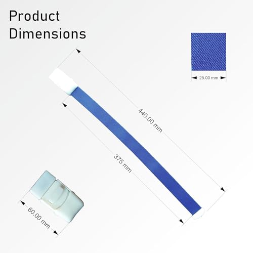 KASHSURG Tourniquet Band for Blood Collection Rubber with Plastic Buckle (Blue)-__ (Pack of 2)