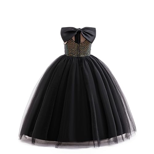 Flower Girls Sequin Tulle Dress Fairy Princess Party Bridesmaid Formal Wedding Kids Pageant Birthday Ball Gown