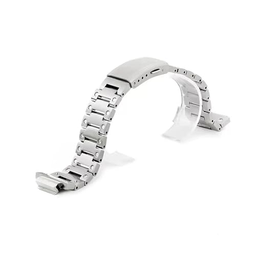 LDDAL Stainless Steel Quick Release Strap Compatible with Men's G-Shock GM2100 GBM-2100 Watch Band Replacement (silver)