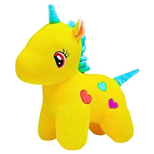 Image of Unicorn Soft Toy - 25cm (Yellow) | Plushies Aniamal Stuffed | Kids Toys for 2-5 Years Boys & Girls | Gift for Girlfriend