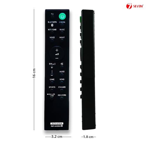 Image of 7SEVEN RMT-AH500U Compatible with Sony Sound Bar Remote Control and Suitable for HT-S350 HT-SD35 SA-WS350 SA-S350 SA-WSD35 SA-SD35 HTS350 HTSD35 SAWS350 SAS350 SAWSD35 SASD35 Model's Only