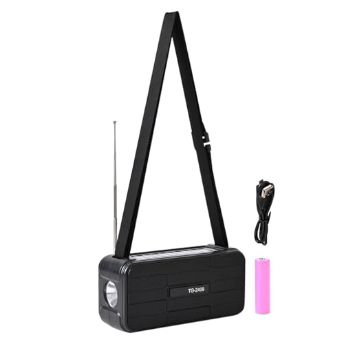 Nudorpn - Radio solar con batería para exteriores, viajes, camping, casa, gimnasio, duración prolongada
