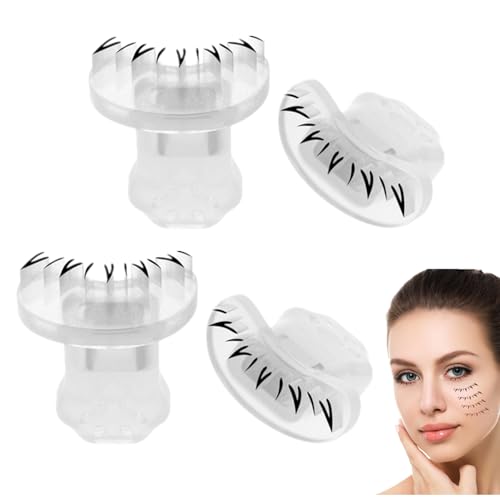 Reusable Lower Eyelash Stamp 2 Pair Bottom Lashes DIY Tool Natural Extensions for Lazy Lash Makeup Beginners