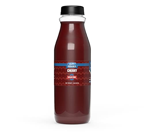 SUGAR FREE Diet Cherry Sparkling Water Soda Maker Flavor Syrup | 2 Pack | 16oz (Pint) Bottle | Sodamix