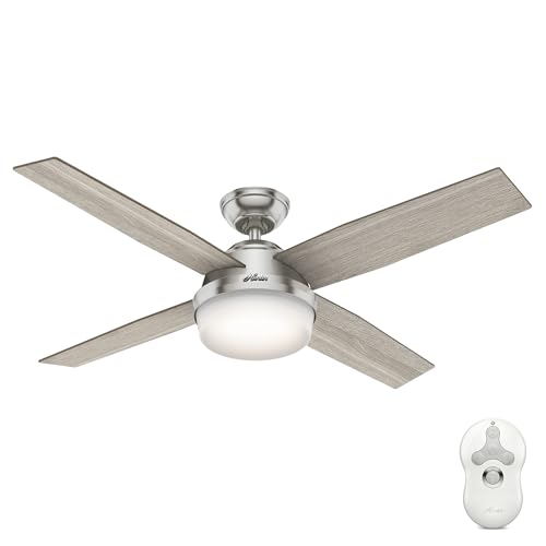 Image of Hunter Dempsey, Indoor, Ceiling Fan, Modern, 52 inch, Brushed Nickel